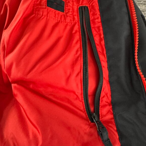 L.L. Bean Ski Snow Jacket Mens 2XL Black Red Nylon Fleece Lined CJ-2049 - Picture 9 of 12